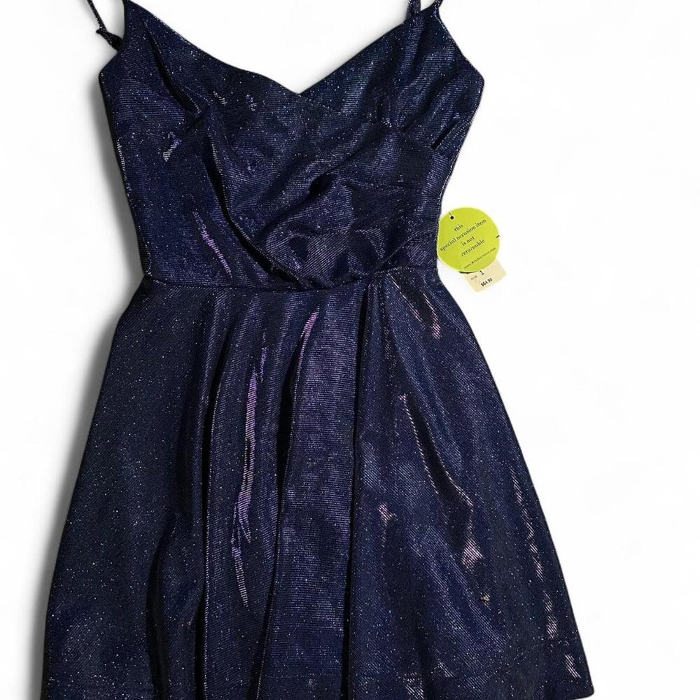 Navy Sparkle Fit & Flare Party Dress – New With Tags (Size S)